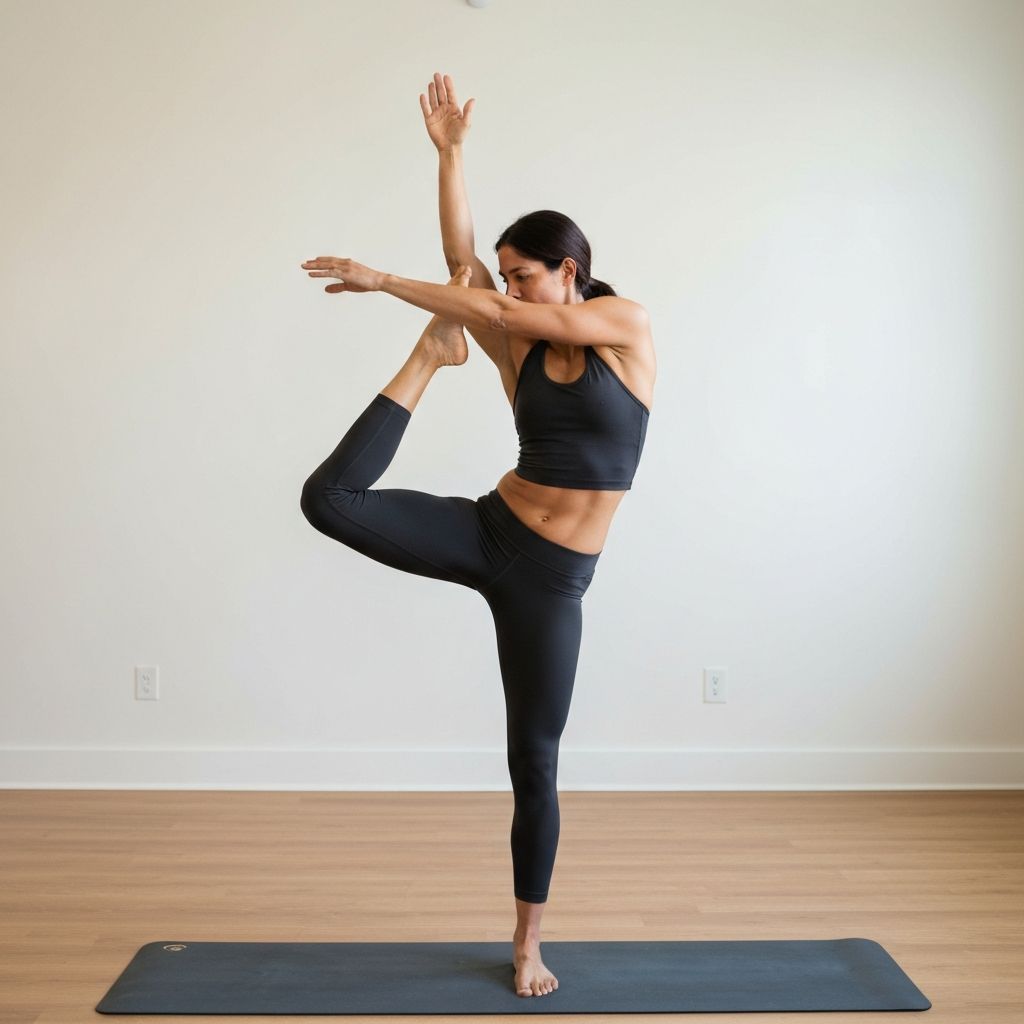 Person engaged in exercise demonstrating physical activity and movement